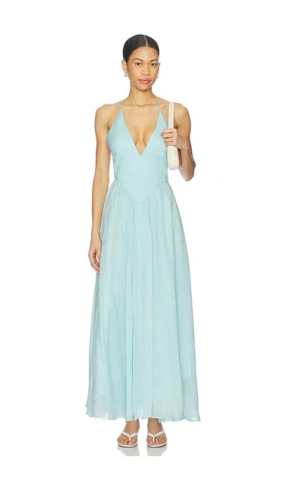 Bardot Arletha Halter Maxi Dress In Blue