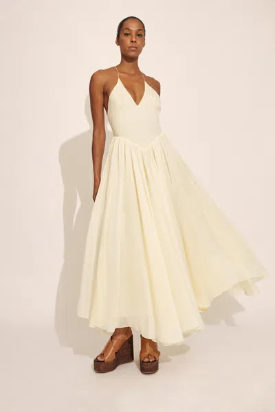 Bardot Arletha Halter Maxi Dress In Canary Ylw