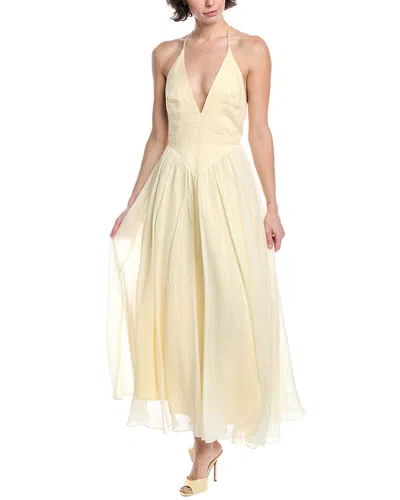Bardot Arletha Halter Maxi Dress In Yellow
