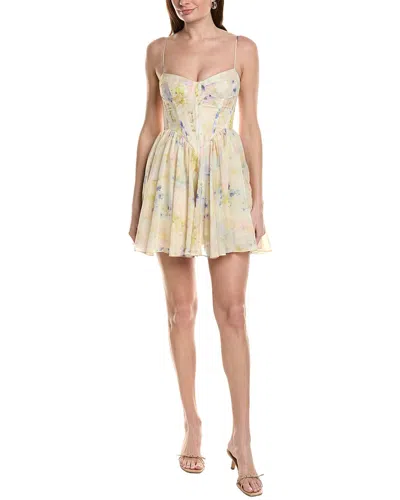 Bardot Ashta Corset Mini Dress In Yellow