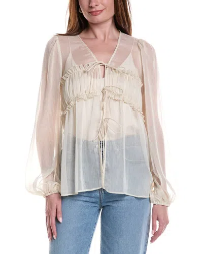 Bardot Ashton Sheer Blouse In Neutral