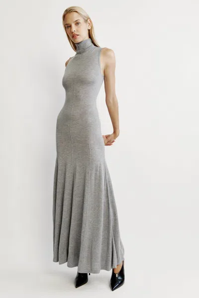Bardot Astoria Knit Maxi Dress In Dove Grey