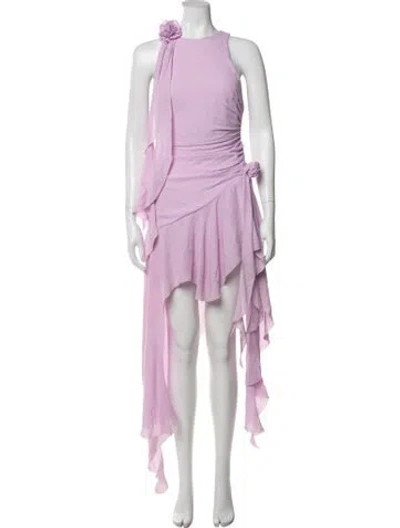 Pre-owned Bardot Asymmetrical Mini Dress In Purple
