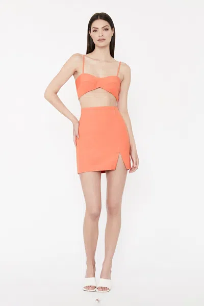 Bardot Athena Mini Skirt In Orange