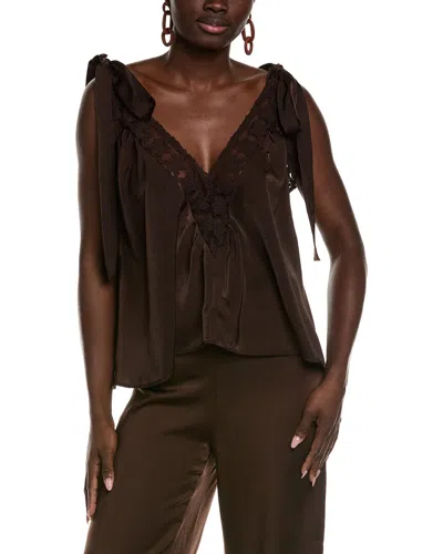 Bardot Aubrey Tie Strap Cami In Brown