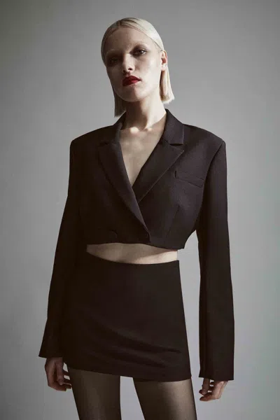 Bardot Aver Cropped Blazer In Black