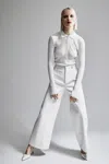 Bardot Ayda Knit Polo Top In Orchidwht