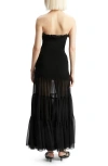 Bardot Azura Strapless Maxi Dress In Black
