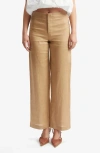 Bardot Balia Hipster High Waist Linen Pants In Latte