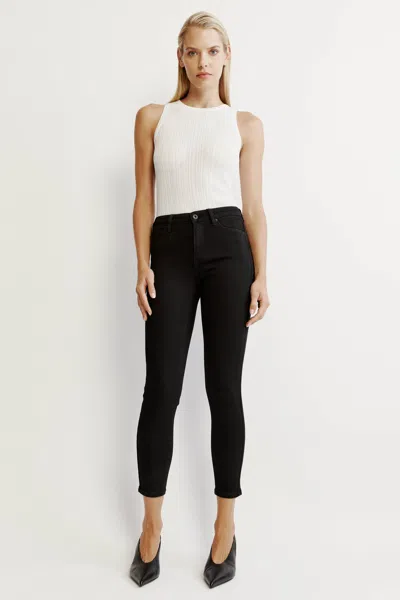 Bardot Bella Mid Rise Jeans In Black