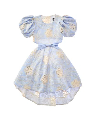 Bardot Kids' Bella Stripe Mini Dress In Blue