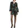 Bardot Bellissa Sequin Long Sleeve Minidress In Greenlake