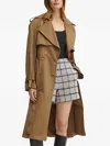 Bardot Belted Double-breasted Trench Coat In Brown