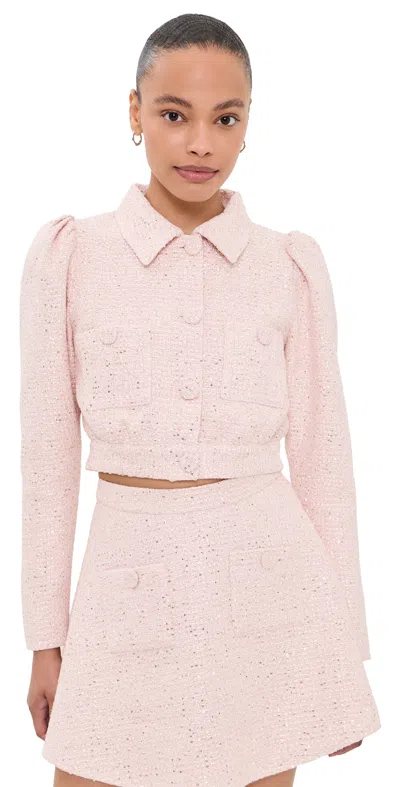 Bardot Bennett Boucle Jacket Soft Pink