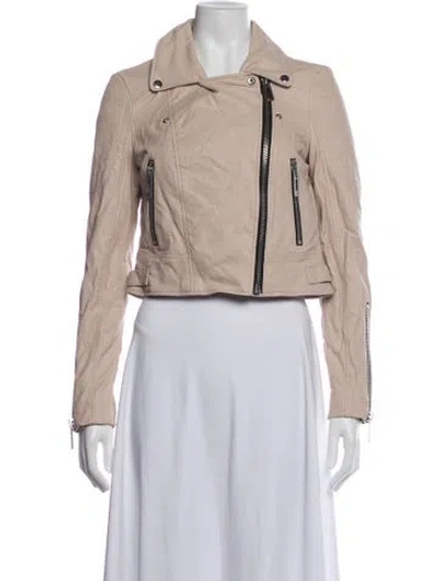 Pre-owned Bardot Biker Jacket In Neutrals