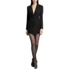 Bardot Blazer Dress Womens Lace-up Polyester Mini Dress In Black