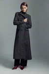 Bardot Blythe Double Breasted Coat In Black/ Wh