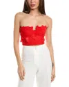 Bardot Brias Lace Bustier In Red