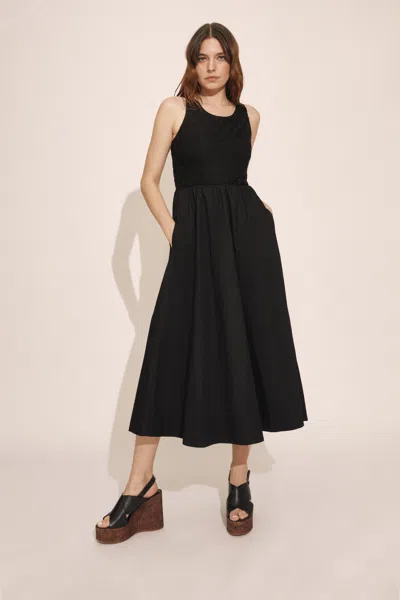 Bardot Brony Lace Poplin Midi Dress In Black