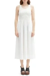 Bardot Bryony Lace Poplin Midi Dress In Orchid White