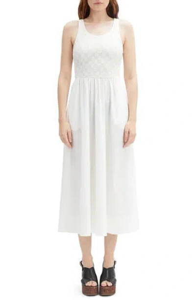 BARDOT BARDOT BRYONY LACE & POPLIN MIDI DRESS