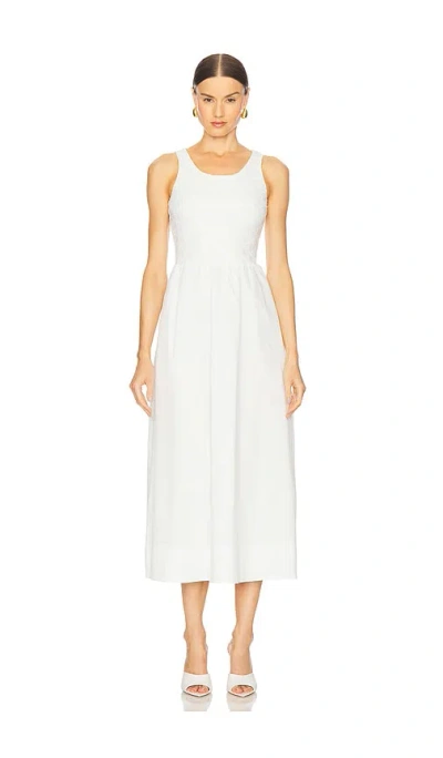 Bardot Bryony Lace Poplin Midi Dress In Orchid White