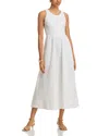 Bardot Bryony Lace Poplin Midi Dress In Orchid White