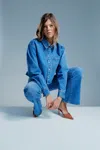 Bardot Cairo Denim Shirt In Vintage Bl