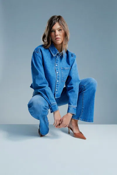Bardot Cairo Denim Shirt In Vintage Bl
