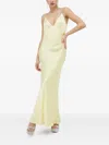 Bardot Capri Crystal-embellished Satin Maxi-dress In Yellow