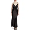 Bardot Capri Satin Cocktail Slipdress In Black