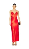 Bardot Capri Slip Dress In 火红色