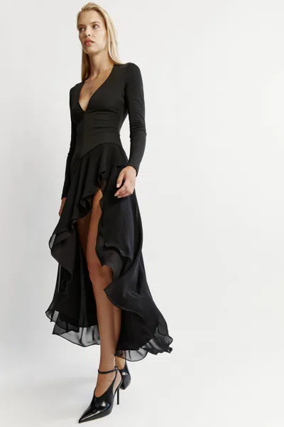 Bardot Carmine High Low Dress In Black