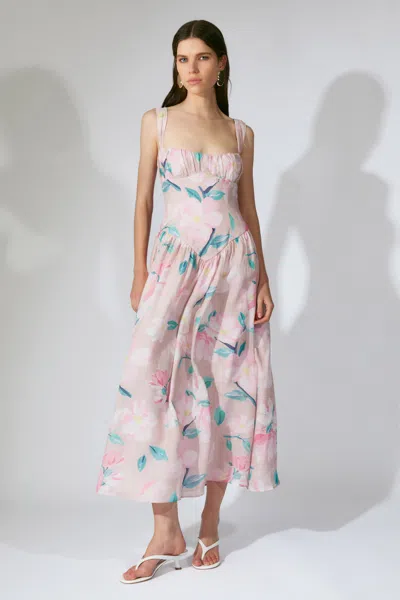Bardot Cartia Printed Midi Dress In Pink