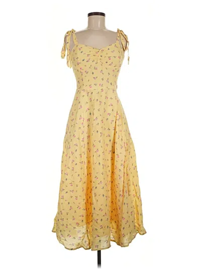 Pre-owned Bardot Casual Dress In Yellow