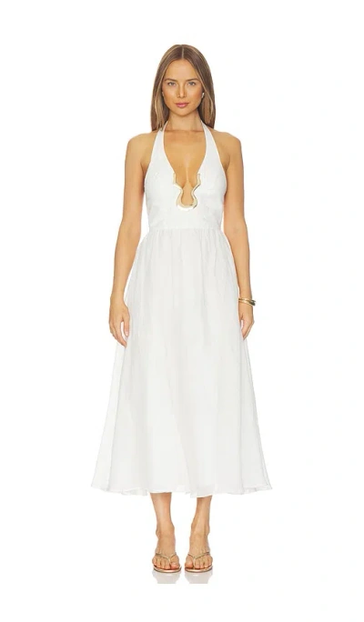 Bardot Cavarly Ramie Halter Dress In White