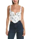 Bardot Cello Bustier Blouse In White