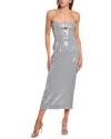 Bardot Cerise Sequin Midi Dress In Gray
