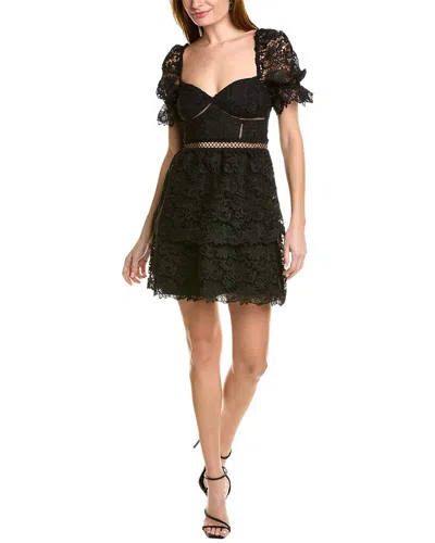 Bardot Charlotte Lace Mini Dress In Black