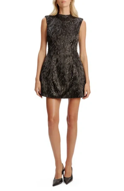 Bardot Christa Beaded Sleeveless Minidress In Black