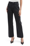 Bardot Cindy Wide Full Leg Jeans In Washed Black