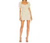Bardot Cindy Sweetheart Print Dress In Yellow Floral In Gray