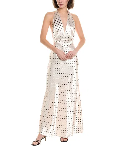 Bardot Citron Polka Dot Midi Dress In Multi