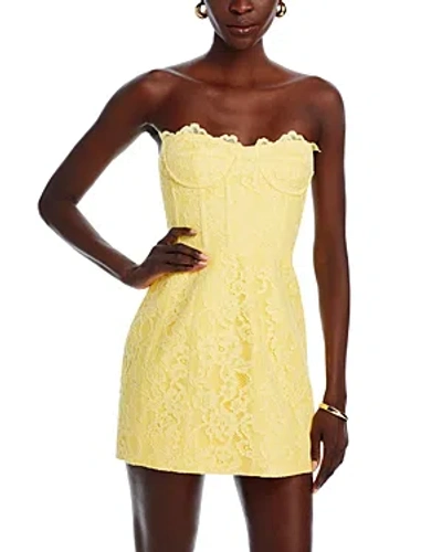 Bardot Clarina Lace Mini Dress In Yellow