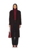 Bardot Classic Oversized Coat In Wine