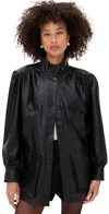 Bardot Clements Vegan Leather Jacket In Black