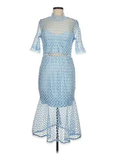 Pre-owned Bardot Cocktail Dress In Blue