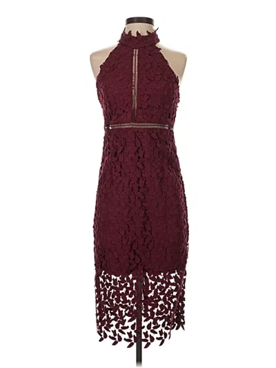 Pre-owned Bardot Cocktail Dress In Burgundy