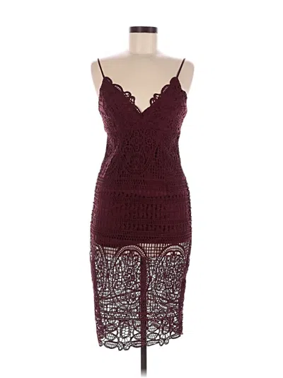 Pre-owned Bardot Cocktail Dress In Burgundy