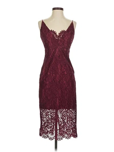 Pre-owned Bardot Cocktail Dress In Burgundy
